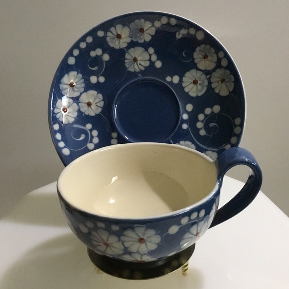 RARE ANTIQUE HAK Denmark 🇩🇰 pottery ‘Marguerit’ or Margueritte’ pattern trio - Picture 8 of 16